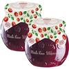 Menz&Gasser, Confettura Extra di Mirtilli Rossi Edel Plus, Ideale come Colazione o Spuntino, con Frutta di Alta Qualità in pezzi, 2 Vasi x 620 g