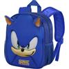 Sonic The Hedgehog - SEGA Zaino 3D Piccolo, 26 x 31 cm, Capacità 8.5 L, Blu Face