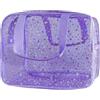 TotePrint Borsa per trucchi con stelle, in PVC, impermeabile, 38 x 12 x 20 cm, viola., 11.81x5.12x8.27inch, olografico