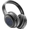 Music Sound - SUNBEAT - Cuffia wireless dotata di pannelli solari - Playtime 40 ore - Archetto morbido regolabile - Doppia modalità di ricarica: cavo USB-C o pannelli solari - Nero