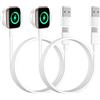 Bamkey 2 Pezzi Caricatore per Apple Watch, 2MUSB C Caricabatterie Magnetico Carica Cavo di Ricarica Caricabatterie Magnetico Carica per Apple Watch Series 11/10/9/8/7/6/5/4/3/2/1/Ultra/SE