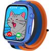 PTHTECHUS 4G Smartwatch Bambina, Orologio GPS Bambini, Con Videochiamata e Telefono, WIFI GPS LBS Contapassi Ricevi SMS SOS Modalità Scuola Sveglia, Regali per Bambini Dai 4 Anni in Su, Blu