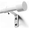 Deconovo Bastone per Tende Robusto e Resistente, Bastone Tenda Estensibile 76-249 cm in Metallo Ø19 mm, Supporto Stabile fino a 10 kg, Bianco, per Interni, Camera da Letto e Soggiorno