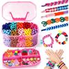 FunzBo Kit Braccialetti Fai da Te con 1000 Elastici in Cotone Morbido, Set Creativo Bambina per Creare Gioielli e Accessori Capelli, Regalo Compleanno Bambini e Giochi Creativi 6-12 Anni