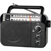 Retekess TR604 Radio Portatile, Radio FM Portatile, Transistor FM AM, a Corrente, con Batteria e Cavo, Grande Display, Grandi Altoparlanti, Jack Per Cuffie, Regalo, per Anziani
