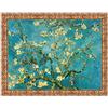 LuxHomeDecor Quadro stampa su tela Vincent van Gogh Mandorlo in fiore con cornice in legno oro classico misura 113x88 CM