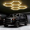 Sedtonmu Lampada LED Esagonale per Garage,4500K Plafoniera Soffitto Collegabile, Illuminazione per Dettagli Auto, Autolavaggio, Negozio e Esposizione,4500k