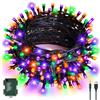 cshare Stringa Luci Decorazioni di Halloween, 6M 60LED Arancione-Viola-Verde USB/Batteria Catena Luminosa con Timer Impermeabili, per Esterni, Interni, Autunnali Halloween Decorazioni- Filo Verde
