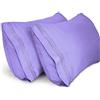Lirex 2-Pack Federe per Cuscini, Morbido Spazzolato, Federe in Microfibra, Lavabile in Lavatrice, Senza Pieghe, Traspirante (Viola Chiaro, 30 cm x 50 cm)