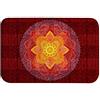 A.Monamour Tappetino per Il Bagno Antiscivolo Assorbente Morbido Sfondo Rosso Floreale Geometrico Tatuaggio Indiano Mandala Bohémien Hippie Yoga Tappeto Tappetini Doccia Cucina Zerbino 40x60cm