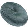 PLCIVSA Cuscino Rotondo in Velluto,Zucca Cuscino Decorativo,per Soggiorno, Divano, Letto, Pavimento,Auto(Verde scuro)