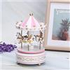 Naroote Carillon Giostra Regalo per Ragazze, Carillon Girevole Giostra per Arredamento Soggiorno, Regalo di Compleanno per Bambini e Amici (Colore Misto Bianco Rosa)
