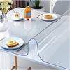 RGTINT Tovaglia in PVC trasparente facile da pulire, impermeabile, per la casa e la cucina, 50 x 50 cm, trasparente