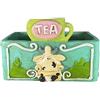 Paolo Chiari Porta Tea Mucca Alice, 2 Scomparti, Porta Infusi in Marmoresina Dipinta a Mano, Verde, 11x6x10 cm