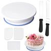 FANSH Tortiera Alzata girevole Kit di strumenti per la decorazione di torte, supporto per torta professionale da 10,8 , utilizzato per fare torte, decorare pasticcini, cottura al forno, set da sei pezzi