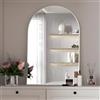 NEUWEABY Specchio da parete ad arco per bagno, 50 x 75 cm specchio ad arco da parete con cornice in metallo, decorazione per camino, camera da letto, ingresso, soggiorno