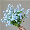 KIJING 6 fiori artificiali nontiscordardime, steli floreali artificiali per composizioni in seta, bouquet da vaso per matrimoni per la decorazione della casa (blu)