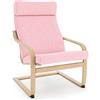 VINYLLA Vinylla Fodera di ricambio per poltrona Ikea Poang (cuscino design 3, poliestere, rosa)