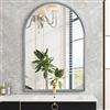 HLFMVWE Specchio da bagno ad arco, con cornice in metallo, specchio da cassettiera, specchio decorativo ad arco per soggiorno, camera da letto, ingresso, mantello, 30 x 40 cm