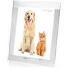 OMODOMO - Cornice di Cristallo per Foto 13x18 cm Realizzata a Mano in Italia. Portafoto da Tavolo Ornament, Idea Regalo Unica per Anniversario Matrimonio, Laurea, Nozze d'Oro e Occasioni Speciali.