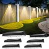 Delaiglow Applique da Esterno Solare Impermeabilità IP67, 6 Pezzi Luce Solare LED Esterno Bianco con 3 Modalità Lampade Solari da Esterno per Cortile, Giardino e Recinzione