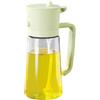 LiangYuanZen Spruzzatore di olio 2 in 1, 470 ml, per olio da cibo, bottiglia di vetro di alta qualità, spruzzo, flacone spray per cucinare, insalate, grigliate e friggitrice ad aria calda, olio spray