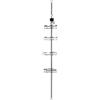 HUOLE Angoliera telescopia per la doccia acciaio inossidabile Supporto per Doccia Telescopico a 4 Strati, Pavimento Al Soffitto, Supporto per Doccia da Bagno Regolabile in Altezza (110-280 cm (4 strati))