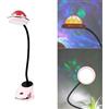 ACMHNC Lampada da Lettura Bambini Con Pinza, USB Ricaricabile LED Lampada da Scrivania Con Proiezione Di Stelle, Lampada da Comodino Touch Dimmerabile, Collo D'oca a 360° Lampada Con Clip,Rosa