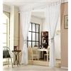 WOLTU Tende Trasparenti Tenda Finestra Camera da Letto Decorazione per Casa Lino Voile 2 Pannelli Bianco 140x245 cm