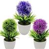 Fycooler Piante Artificiali Finti in Vaso, 3 Pezzi Fiore Artificiale Arbusti Pianta Finta Fiori con Vasi da Interno e Esterno Decorazioni Casa Scrivania Cucina Natale Casa Matrimonio Regali