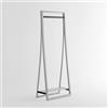 ARHome Stand Appendiabiti, 160 x 60 x 40, Grigio Chiaro, Ripiano in Vetro, Made in Italy