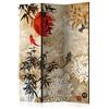 murando - Paravento Decorativo Monofacciale Fiori 135x172 cm 3 Pannelli Divisori - Stampa su un Lato su Tela in TNT - Separe Divisorio per la Casa Simpatici Legno - Etnico p-C-0003-z-b