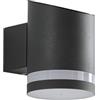 Lindby Lampada solare da esterni (Moderno) colore Nero, in Acciaio Inox lampadina inclusa applique outdoor per giardino facciata casa terrazzo e balcone