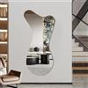 BST FURNH Whale Mirror - Specchio da parete irregolare, 112 x 54 cm, senza cornice, per camera da letto