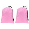 PATIKIL Borsa Per Il Bucato In Poliestere, 2 Pezzi 16x12 Borsa Da Viaggio Resistente Con Chiusura A Cordino Per Il Deposito Di Vestiti Sporchi Per Dormitorio Universitario, Rosa