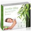 Comfier Sleep Copricuscino Impermeabile 50x80 cm - Copri Cuscino Antiacaro Anallergico Tre Strati Con Zip - 2 Pezzi Copricuscini - Coprifedere Cuscini Letto Traspiranti