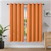 Joydeco Tende Oscuranti per Interni 2 Pezzi L 106 x A 158, Tende Termiche Isolanti con Occhielli per Soggiorno e Camera da Letto Moderne Blackout Curtains, Arancione
