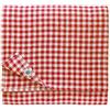 LINEN & COTTON Tovaglia da Tavola a Quadri Bianchi e Rossi Estella -100% Lino, Rosso Bianco (80 x 80 cm) Tovaglia di Stoffa Piccola Quadrata Rustica Country per Tavolo Cucina Caffè Primavera Pasqua