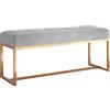 vidaXL Panca Grigia 110x36x45 cm in Velluto