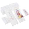 PH PandaHall 100 pz Portachiavi Display Cards Portachiavi Bianco Display Carta Portachiavi Porta Carte con 100 Pezzi Borse Autosigillanti Trasparenti per Bracciale Portachiavi Imballaggio