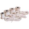 EdcX Stoppino per candele rotondo da 1,4-10 mm, stoppino in cotone intrecciato per la fabbricazione di candele, non cerato, candele fai da te, lampada a olio