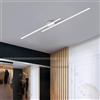 GZZBMY LED Plafoniera Soffitto Moderna Minimalista Metallo Lampada da Soffitto con Telecomando Dimmerabile Soffitto Luci per Camera da Letto Soggiorno Corridoio 3000K-6500K (Bianco,60cm)