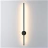 Dopa Applique da Parete LED 12W in Alluminio Barra Luminosa Design Moderno Linea Slanciata 80 CM Illuminazione Indiretta Anti AbbagliamentoLampada per Soggiorno Camera e Ufficio (Nero)