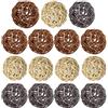 Vidillo Palline di vimini in rattan, 15 pezzi, sfere decorative di vari colori, sfere naturali per riempire vasi,decorazioni per tavoli di nozze, baby shower, accessori per aromaterapia Natural Brown Gray