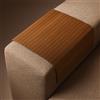 ABACHI WOOD Vassoio in legno naturale per divano, resistente al calore, supporto per bevande e snack per braccioli, sottobicchieri, decorazione della casa e regali (42 x 32 cm) (marrone)