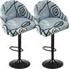 MSNCS Coprisedie Fodere Per Sgabelli Da bar Con Schienale 1/2/4 Pezzi, Copri sgabello Cucina Moderne Curvo Elasticizzato(Color17, 2pcs)