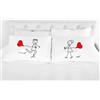 Social CRazy Coppia Federe Cuscini - matrimoniali divertenti Lui e Lei Love - Made in italy Cotone 100% (Grigio)