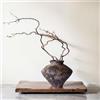 QIANLING Wabi Sabi - Vaso vintage arrugginito, 15,5 cm di altezza, decorazione rustica, vaso in ceramica per centrotavola, vaso da fiori in ceramica testurizzata per decorazione domestica, tavolo, soggiorno