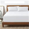 Funky Gadgets Lenzuolo con angoli profondi per letto super king size, 100% cotone egiziano, lenzuolo con angoli profondi 30 lenzuola con angoli extra profondi, in tinta unita, set di biancheria da