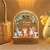 Wxexopowk Luce Notturna Bambini Personalizzata - Regalo Battesimo Bimbo e Bimba Personalizzabile, Luce Led 3d Notturna Per Camera Da Letto, Idea Regalo Neonato, Regalo Bimbo bimba compleann, Stile 7